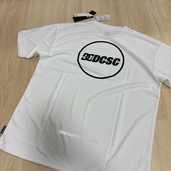 新品DCscメンズ半袖TシャツLサイズ白 UPF30 日焼け対策 半袖Tシャツ 白 半袖 ホワイト Tシャツ