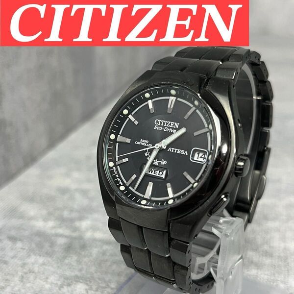 希少 シチズン CITIZEN アテッサ 腕時計 H106-T010792 チタン エコドライブ ブラックコーティング
