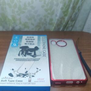 AQUOS sense7用 ソフトケース メタリックレッド 新品未開封
