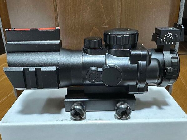 Trijicon型 ACOG4倍X32 赤青緑レティクル発光(電池式) 4x32 キルフラッシュ付きスコープ