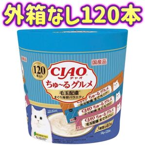 ciaoちゅ〜る チャオちゅーる チャオちゅ〜るグルメ 毛玉配慮 まぐろ海鮮バラエティ ちゅーる 【外箱なし120本】