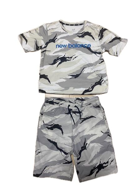 New Balance セットアップ 迷彩柄 キッズ150 Tシャツ ハーフパンツ