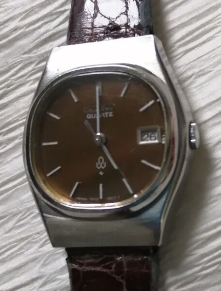 【電池交換済動作品】SEIKO セイコー ブラウン文字盤 3針 レディース腕時計 デイト