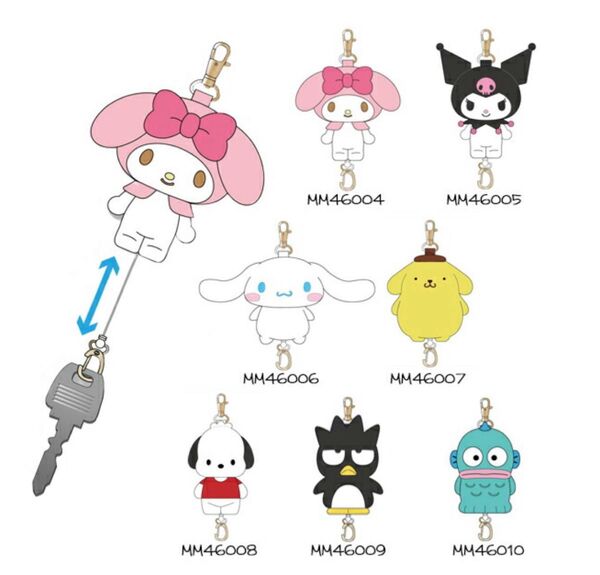 サンリオ ぬいぐるみ リールキーホルダー キーケース SANRIO シナモロール