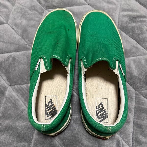 スニーカー VANS グリーン off the wall バンズ