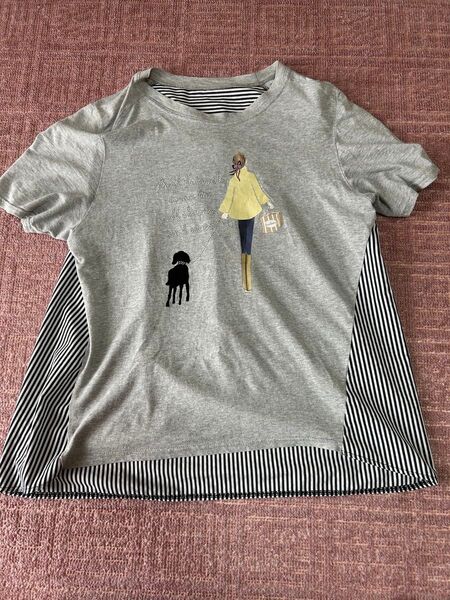 ミモザリップ 半袖Tシャツ サイズMからL アシンメトリー
