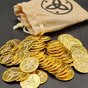 ゴールドメッキのコイン 50枚入り 袋付き