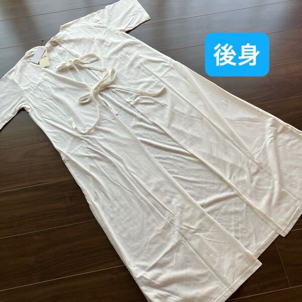新品未使用☆ホワイト 半袖シャツワンピース Mサイズ