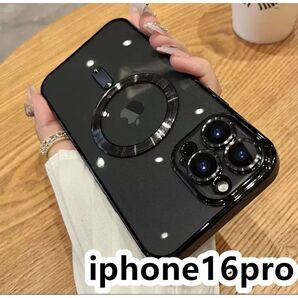 iphone16plusケース 無線 磁気 ワイヤレス充電 ブラック3