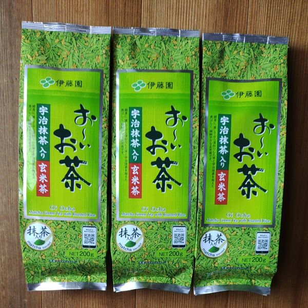 伊藤園 おーいお茶 宇治抹茶入り 玄米茶 3個 茶葉