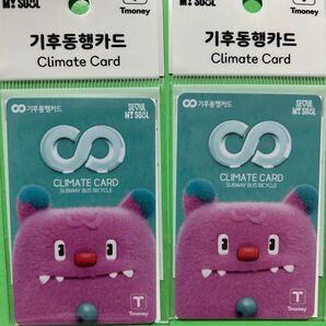 気候同行カード Tmoney二枚セット 交通カード climate card