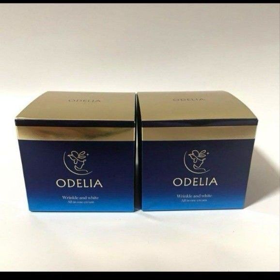 【新品未開封】ODELIA リンクル&ホワイト AIO オールインワンクリーム 50g 2個セット スパチュラ付
