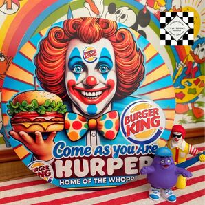 バーガーキング⑦ BURGER KING ブリキ看板 アメリカン雑貨 アメリカン 看板 アメリカンダイナー ファーストフード