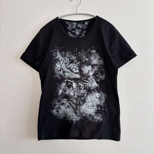 FUGA.TRAVAS.シヴァーライズ コラボTシャツ カットソー 半袖 46 ブラック トップス クルーネック