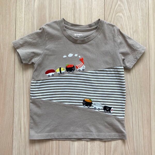 【汚れあり】グラニフ スシトレイン Tシャツ 100サイズ