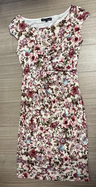 ワンピース sサイズ 半袖 膝丈 花柄 ミミグラント mimigrant
