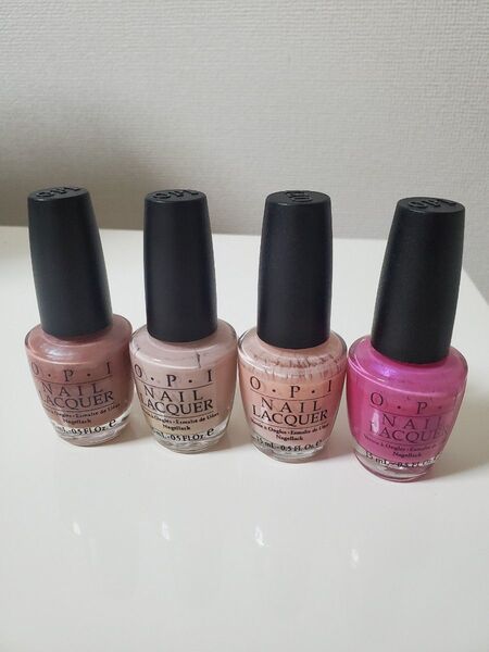 OPI ネイルラッカー 4本セット ピンクベージュ系 《残半量以上》