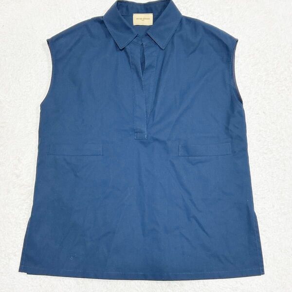 UNITED ARROWS ブラウス ネイビー ノースリーブ スキッパー ユナイテッドアローズ