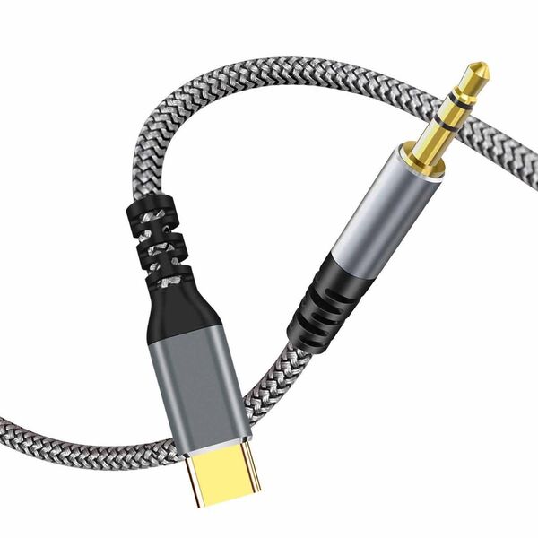 タイプC to 3.5mm 変換ケーブル 1.2M AUX ケーブル