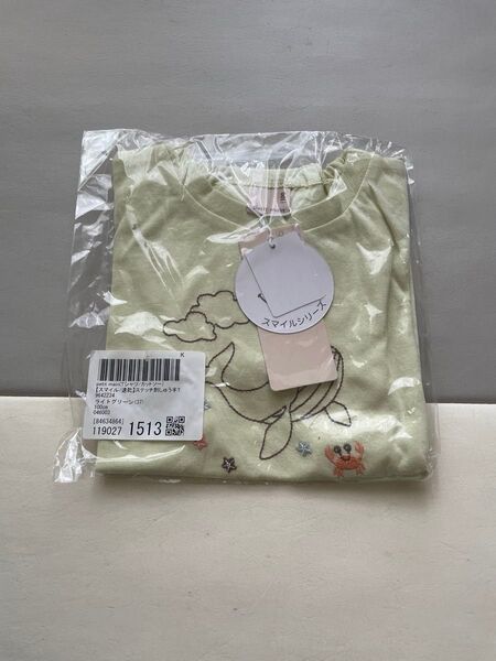 新品未使用 プティマイン クジラ 100 男の子 女の子 Tシャツ