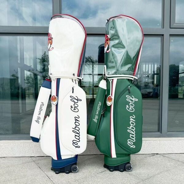 Malbon Golf マルボンゴルフ キャディバッグ PU 5分割 スタンド型 ゴルフバッグ 男女兼用