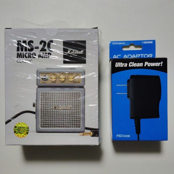 マーシャル マイクロアンプとACアダプターのセット MS-2C PSA-100S