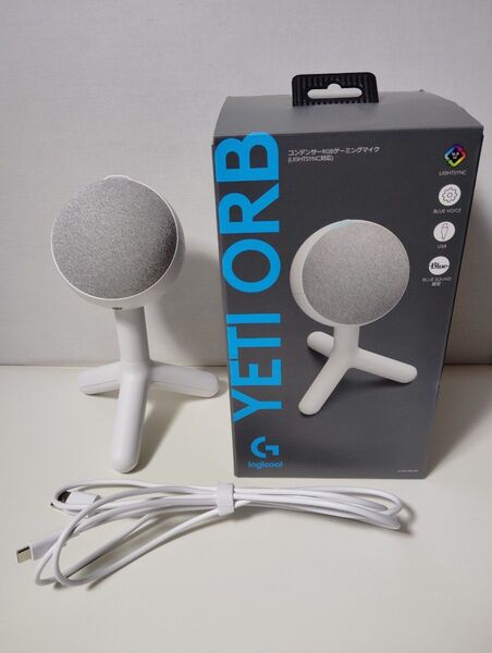 LOGICOOL ロジクール GYETIORBWH GYETIORBWH Yeti Orb コンデンサー RGB ゲーミングマイク