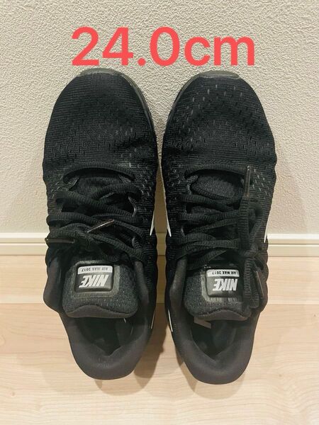 【美品】 NIKE AIR MAX 2017 ナイキ エアマックス 2017 スニーカー ブラック レディース ランニングシューズ