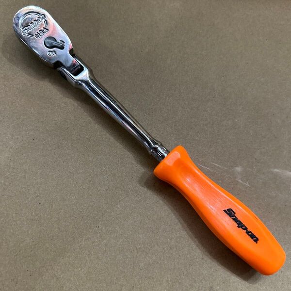 スナップオン Snap-on THLFD72 旧グリップ 1/4ロングフレックスラチェット オレンジグリップ