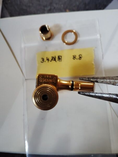 SPERZEL Trim-Lok 6-in-line Locking Guitar Tuners Satin Gold