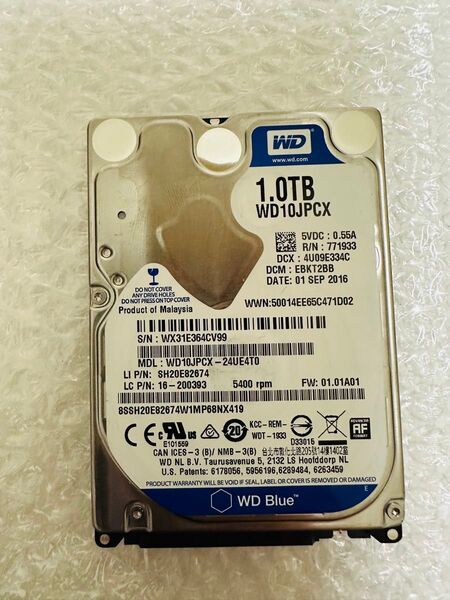 Western Digital 1TB HDD WD10JPCX