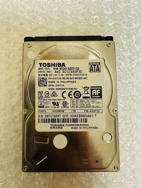 TOSHIBA MQ01ABD100 1TB HDD