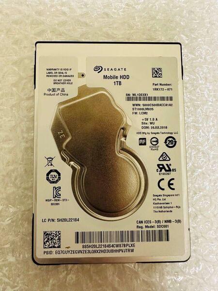 Seagate Mobile HDD 1TB ST1000LM035