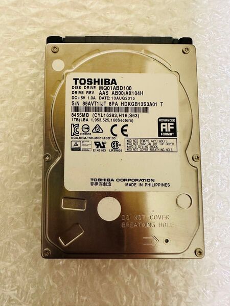 TOSHIBA MQ01ABD100 1TB HDD