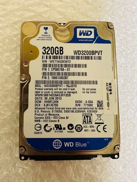 Western Digital 320GB HDD WD3200BPVT