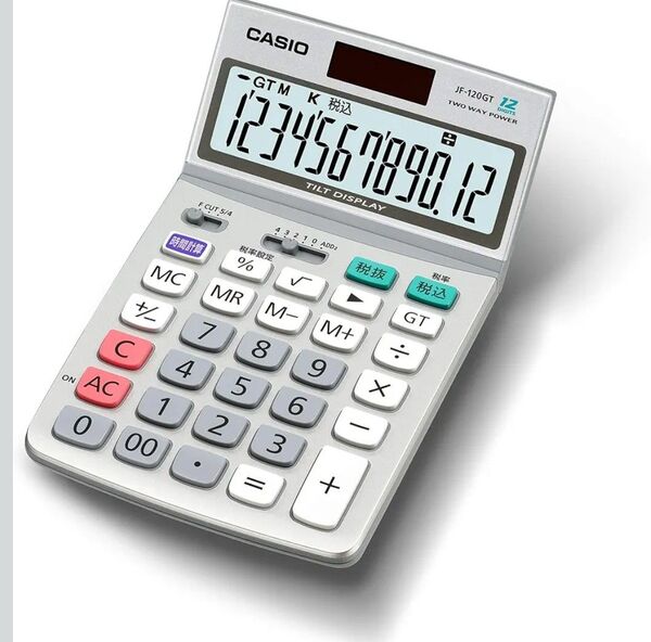 カシオ グリーン購入法適合電卓 12桁 ジャストタイプ JF-120GT-N エコマーク認定 CASIO