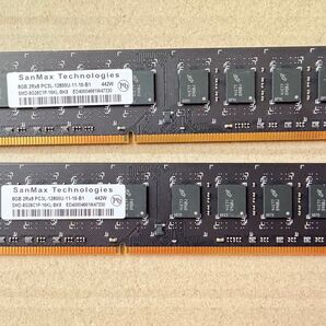 【中古】SanMax DDR3-1600(PC3-12800 1.35V品)8GBx2