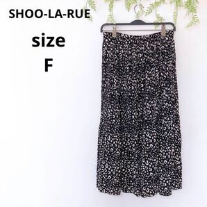 【SHOO-LA-RUE】プリーツロングスカート 柄 ウエストゴム
