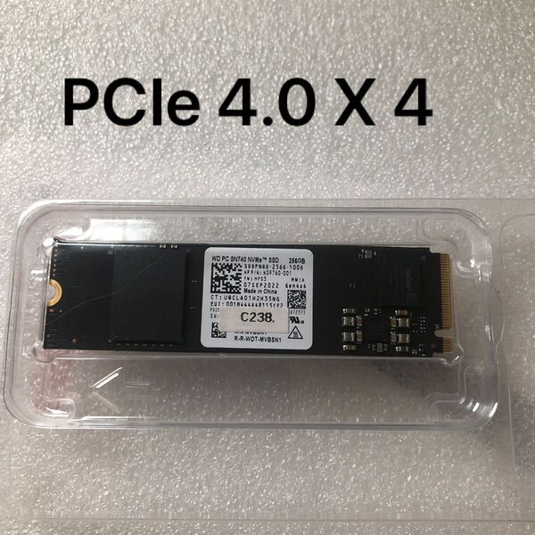 使用時間2637 SSD NVME WD SN740 256gb 256g 2280 PCIe 4.0 X 4