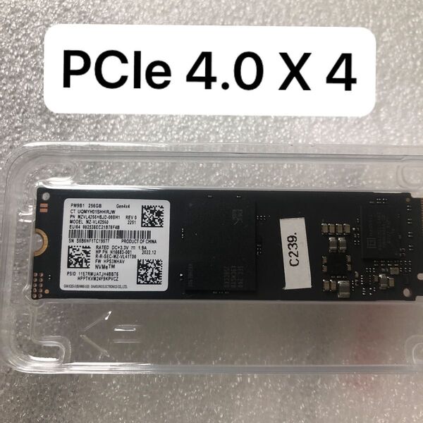 使用時間1989 SSD NVME 256gb 256g 2280 PCIe 4.0 X 4 Samsung PM9B1