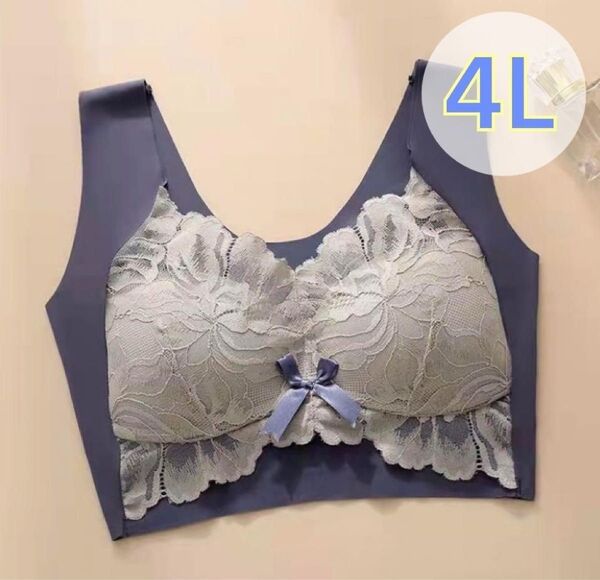 新品 ノンワイヤーブラ ナイトブラ シームレスブラ 授乳 美胸 マタニティ 産前産後 スポブラ くすみ色 4L