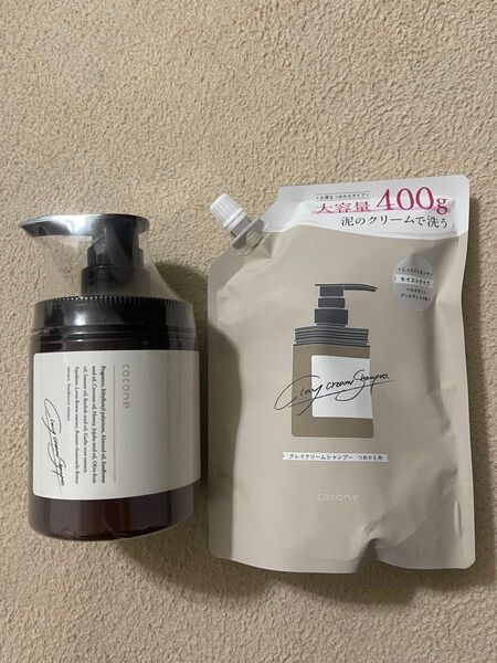 cocone クレイクリームシャンプー 本体&詰め替えセット