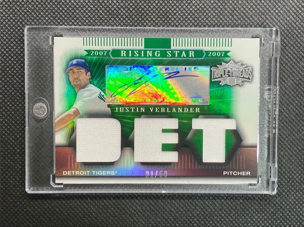 2007 Topps Triple Threads Justin Verlander Auto バーランダー 直筆サイン