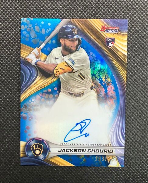 2024 Bowman's Best Jackson Chourio Blue Refractor Auto /150 RC