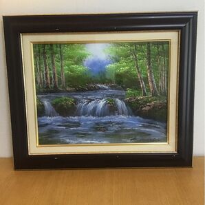 ☆お買い得!現代の心が疲れる皆様へ贈る癒しにいかが?☆手描き油絵 画家黒木 啓 奥入瀬 送料無料 ヒーリング オススメ!