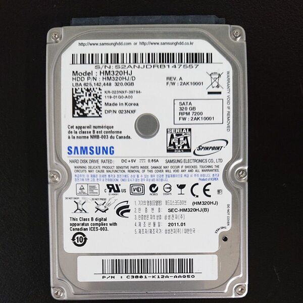 2.5インチ HDD 320GB