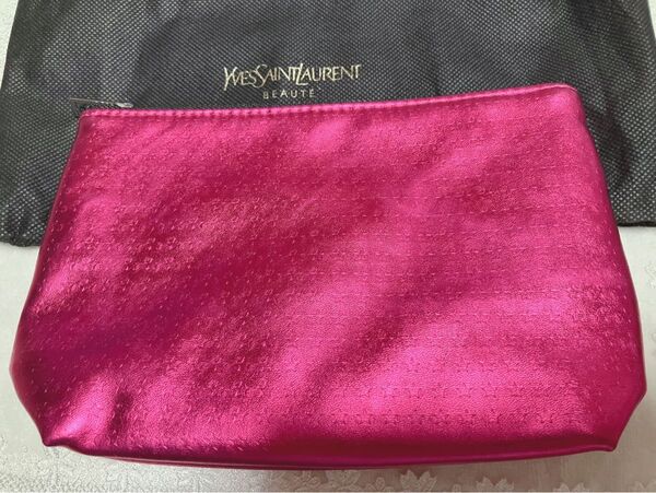 YSL イヴサンローラン ポーチ メタリックピンク ノベリティ 未使用