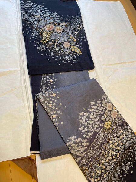 トールサイズ着物訪問着 逸品 辻ヶ花 単衣 購入価格65万 撥水加工付き