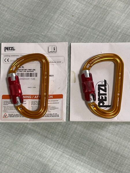 ペツル エスエムディ ツイストロック PETZL M39A RL カラビナ 2個セット クライミング 登山