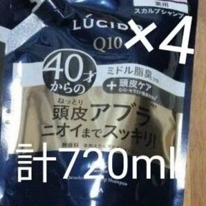 再出品可!ルシード ②お試し容量180ml×4袋 720ml 薬用 スカルプシャンプー 新品未開封